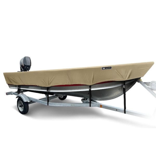 Eevelle Windstorm Boat Cover V HULL FISHING Outboard Motor w/Outboard 10' 6in. L 60in. W Khaki WSVFW1060B-KHA - main